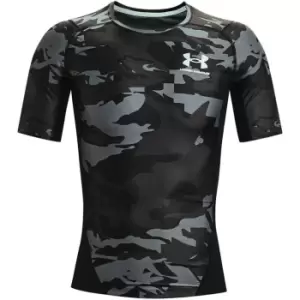 Under Armour Iso-Chill Compression Printed Short Sleeve Top Mens - Black