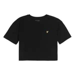 Lyle and Scott Boxy Crop T-Shirt Junior Girls - Black