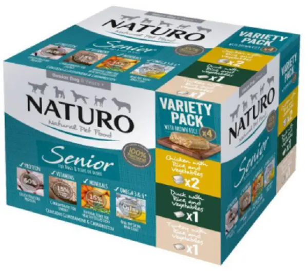 Naturo Rice Tray Senior Wet Dog Food 4 x 400g