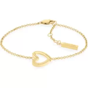 Ladies Calvin Klein Gold IP Heart Bracelet