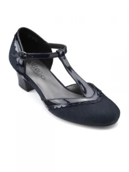 Hotter Vivienne Hotter T Bar Formal Shoe Blue