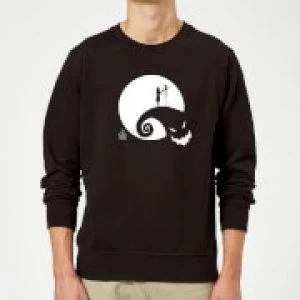 Disney The Nightmare Before Christmas Jack And Sally Moon Black Sweatshirt - L - Black