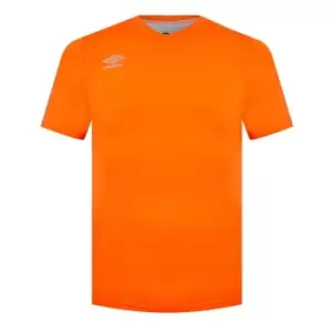 Umbro V Neck Short Sleeve Baselayer Top Mens - Orange