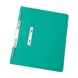 Elba Boston Foolscap Spiral Transfer Spring File 275gsm Green Pack of 25