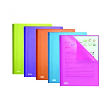 Elba Bright Display Book PP 20 Pkt A4 Astd Ref 400101909 Pack 10