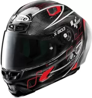 X-Lite X-803 RS Ultra Carbon Replica MotoGP Helmet, black-white-red Size M black-white-red, Size M