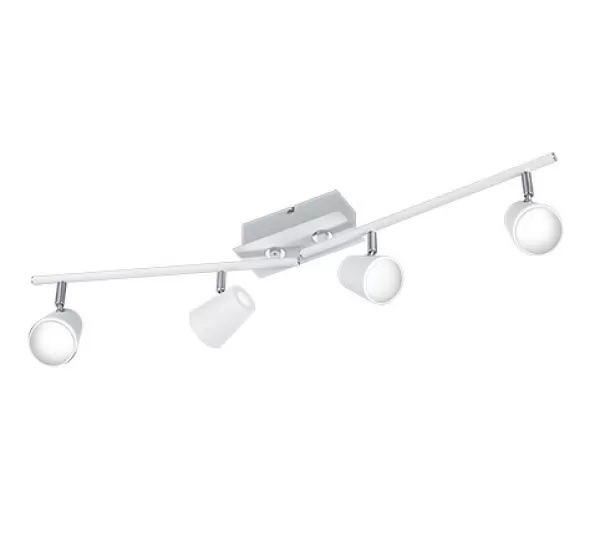 Narcos Modern 4 Light Ceiling Spotlight Bar White Matt 3000K