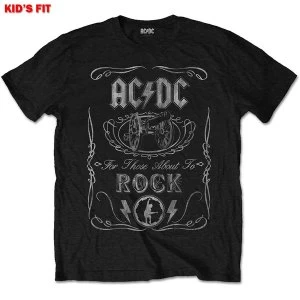 AC/DC - Vintage Cannon Swig Kids 7 - 8 Years T-Shirt - Black