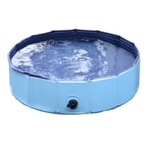 PawHut Pet Swimming Pool, Foldable, 120cm Diameter-Blue