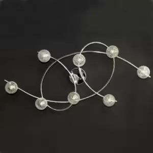 Cristal Lotto 8 Ceiling Light Chrome