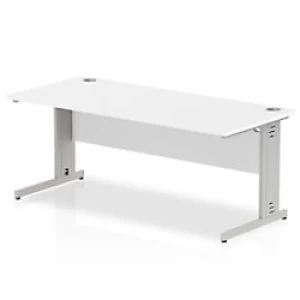 Impulse Cable Managed 1800 Rectangle Desk White