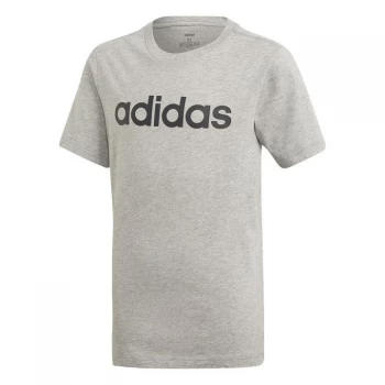 adidas Essentials Linear Juniors T Shirt - Grey/Black