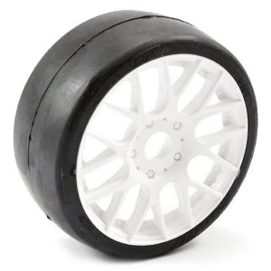 Sweep 1/8Th Exp Gt Slick Glued 45Deg Tyres W/Belt / Evo16 White Wheels / High (Pr)