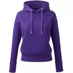 Anthem Womens/Ladies Organic Hoodie (L) (Purple)