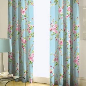 Catherine Lansfield Canterbury Eyelet Curtains - Patterned