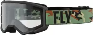 Fly Racing Focus Motocross Goggles, black-grey-green-brown, black-grey-green-brown