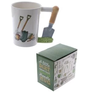 Trowel Shaped Handle Garden Mug