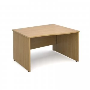 Maestro 25 PL Right Hand Wave Desk 1200mm - OAK Panel Leg Design