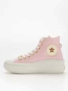 Converse Chuck Taylor All Star Move Hi-Tops - Pink, Size 4, Women