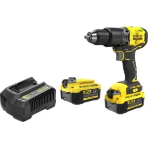 Stanley FatMax V20 18V Cordless Brushless Combi Drill 2 x 4.0Ah Plastic