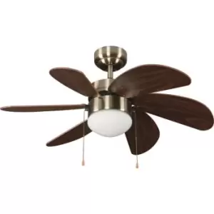 Cristal Record Tabit Ceiling Fan 84cm Brown