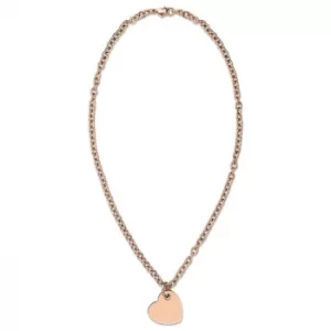 Tommy Hilfiger Rose Gold Plated Off Centre Heart Necklace