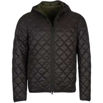 Barbour Hooded Quilted Jacket - Black BK11