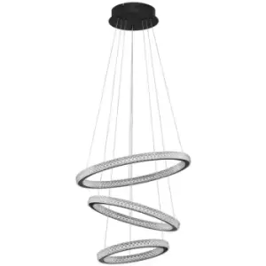 Merano - Hawaii Integrated LED Pendant Ceiling Light Sandy Black Aluminium LED 69W 3900Lm 3000K