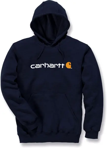 Carhartt Signature Logo Midweight Hoodie, blue, Size L