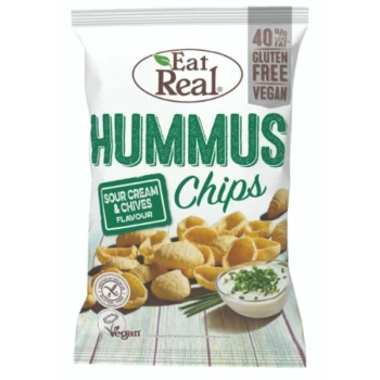 Hummus Chips - Sour Cream Chives - 135g x 10 - 95220 - Eat Real