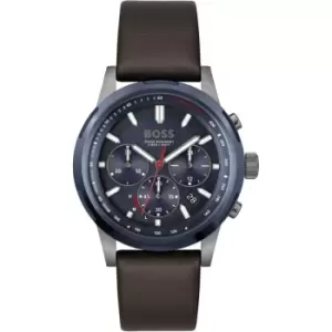 Gents BOSS Solgrade Recycled Leather Strap Watch