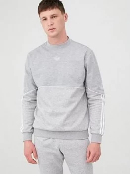 Adidas Originals Outline Crew Neck Sweat - Medium Grey Heather