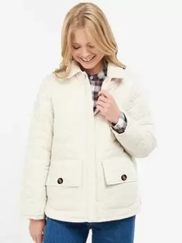 Barbour Leilani Quilted Jacket - White, Size 16, Women