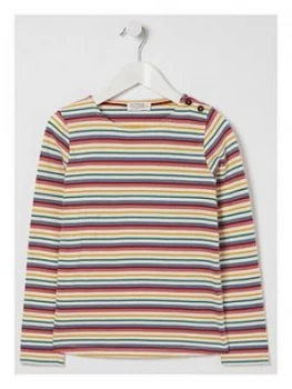 FatFace Girls Long Sleeve Multi Stripe T-Shirt - Multi, Size Age: 8-9 Years, Women