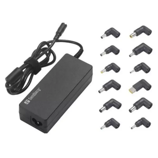 Sandberg Sandberg Universal 90W Laptop PSU, 15-20V/6A Max, 12 Adapters, UK & EU Power Cables LAPP95-SBAUTO-EU