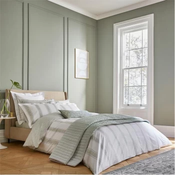 Bedeck of Belfast Yuna Duvet Cover - Sage/White