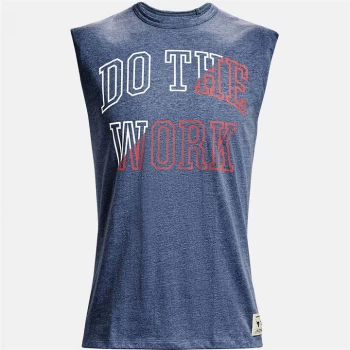 Urban Armor Gear Project Rock Do The Work Tank Top Mens - Blue/White