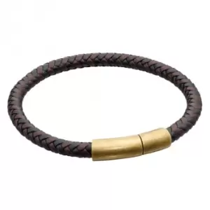 Reborn Two Tone Brown Recycled Leather Bracelet B5326