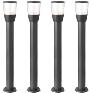 4 PACK Outdoor Post Bollard Light Anthracite 1m LED Garden Driveway Path Lamp