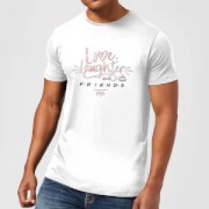 Friends Love Laughter Mens T-Shirt - White - 4XL