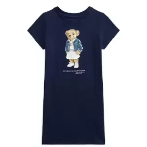 Polo Ralph Lauren Polo Ralph Lauren Bear Logo T-Shirt Dress Junior Girls - Blue