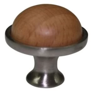 BQ Beech Round Furniture Knob L34mm Pack of 1