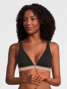 Emporio Armani Bodywear Padded Triangle Bra, Black Size M Women