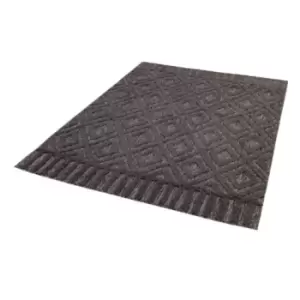 Asiatic Salta Rug 120x170cm Charcoal Diamond