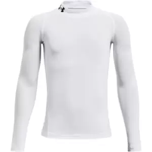 Under Armour Armour Mock Long Sleeve Baselayer - White