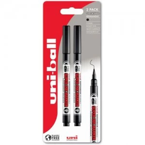 Uni Super Ink Marker PNA-125 BK Plastic Free Packaging PK2