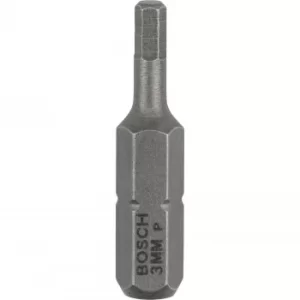 Bosch Hex Extra Hard Screwdriver Bit Hex 3mm 25mm Pack of 3