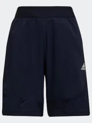 Boys, adidas Xfg Aeroready Sport Shorts, Blue/White, Size 7-8 Years