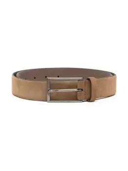 BOSS Leather Buckle Belt Medium Brown