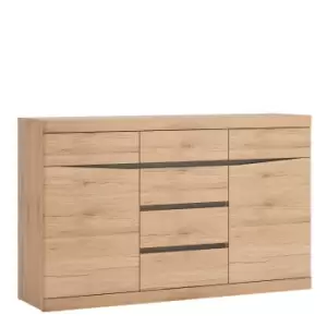 Kensington Living 2 Door 3+3 Drawer Sideboard In Oak Effect